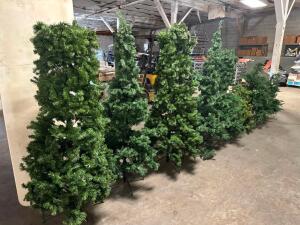 DESCRIPTION (10) ASSORTED FAUX CHRISTMAS TREES THIS LOT IS: ONE MONEY QTY 1