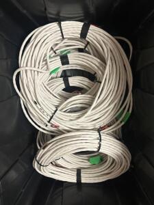 DESCRIPTION (10) ROLLS OF HEAVY DUTY ELECTRICAL WIRING ADDITIONAL INFORMATION LOT COMES W/ PLASTIC TOTE AND LID. THIS LOT IS: ONE MONEY QTY 1