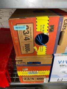 DESCRIPTION (2) BOXES OF 23/4 CAT6 DATA CABLE ADDITIONAL INFORMATION (1) IS PARTIAL THIS LOT IS: ONE MONEY QTY 1