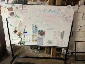 DESCRIPTION 72" WHITE BOARD W/ STAND. QTY 1