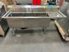 ADVANCE TABCO 72" THREE WELL STAINLESS POT SINK W/ RIGHT SIDE DRY BOARD. - 2