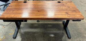 60" X 30" WALNUT TOP LIFT TABLE