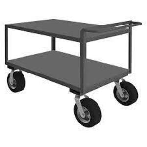 DESCRIPTION: (1) UTILITY CART BRAND/MODEL: DURHAM INFORMATION: GRAY, STEEL SIZE: 30" L X 18" W X 38" H RETAIL$: $384.44 EA QTY: 1