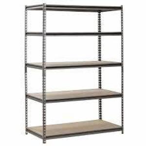 DESCRIPTION: (1) BULK STORAGE RACK BRAND/MODEL: SANDUSKY/UR482472PB5P-SV INFORMATION: 5-SHELVES/PARTICLEBOARD, SILVER SIZE: 72"H X 24"D X 48"W RETAIL$