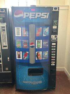 PEPSI COLA BRANDED BEVERAGE VENDING MACHINE