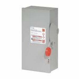 DESCRIPTION: (1) HEAVY DUTY SAFETY SWITCH BRAND/MODEL: EATON #DH321FGK INFORMATION: GRAY, STEEL SIZE: 3 POLE, FUSIBLE RETAIL$: $79.00 EA QTY: 1