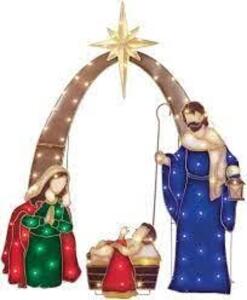 DESCRIPTION: (1) LIGHT UP LED NATIVITY SCENE BRAND/MODEL: HOLIDAY TIME SIZE: SET OF 4 RETAIL$: $89.00 EA QTY: 1