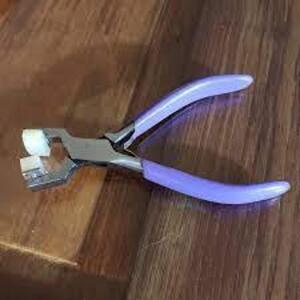 DESCRIPTION: (2) BRACELET BENDING PLIERS INFORMATION: PURPLE HANDLES SIZE: NYLON JAW RETAIL$: $22.05 EA QTY: 2