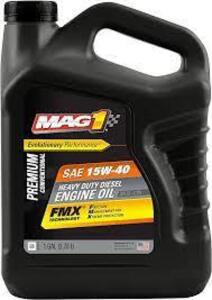 DESCRIPTION: (2) HEAVY DUTY DIESEL ENGINE OIL BRAND/MODEL: MAG1 #SAE 15W-40 SIZE: 1 GALLON RETAIL$: $21.27 EA QTY: 2