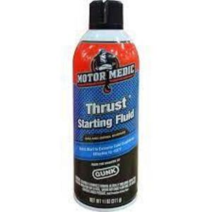 DESCRIPTION: (4) THRUST STARTER FLUID BRAND/MODEL: MOTOR MECHANIC SIZE: 11 OZ RETAIL$: $7.67 EA QTY: 4