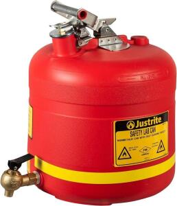 DESCRIPTION: (1) SAFETY LAB CAN BRAND/MODEL: JUSTRITE #14545 INFORMATION: RED SIZE: 5 GALLON RETAIL$: $279.95 EA QTY: 1