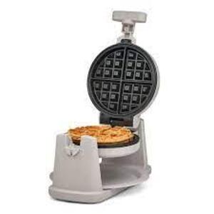 DESCRIPTION: (1) ROTATING BELGIAN WAFFLE MAKER BRAND/MODEL: CRUX INFORMATION: WHITE RETAIL$: $60.00 EA QTY: 1