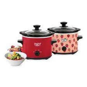 DESCRIPTION: (1) SET OF (2) SLOW COOKER BRAND/MODEL: BELLA SIZE: 2 QT RETAIL$: $24.99 EA QTY: 1