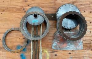 ASSORTED CONCRETE SAW BLADES AS SHOWN