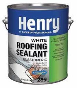 DESCRIPTION: (1) ROOFING SEALANT BRAND/MODEL: HENRY #40P306 INFORMATION: WHITE SIZE: 1 GALON RETAIL$: $48.72 EA QTY: 1