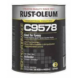 DESCRIPTION: (1) COAL TAR EPOXY BRAND/MODEL: RUST-OLEUM C9578 INFORMATION: BLACK SIZE: 1 GALLON RETAIL$: $131.79 EA QTY: 1