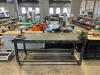 STEEL FRAME WORK TABLE WITH (2) VISES ON CASTERS - 2