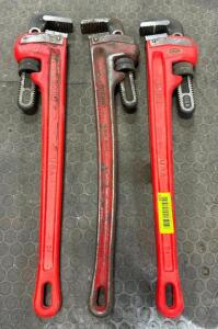 (3) 24" PIPE WRENCHES