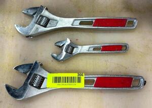 (3) CRESCENT WRENCHES