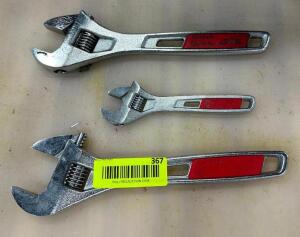 (3) CRESCENT WRENCHES