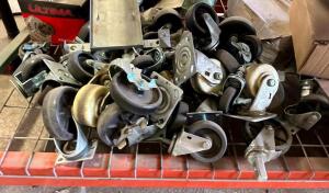 LARGE ASSORTMENT OF CASTERS AS SHOWN