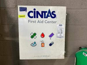 WALL MOUNTED FIRST AID KIT.