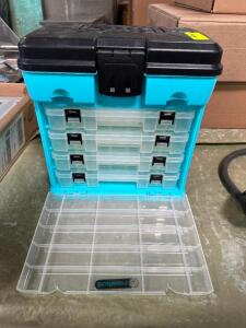 SMALL PLASTIC HARDWARE ORGANIZER.