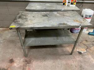 (2) 48" X 24" STAINLESS TABLE