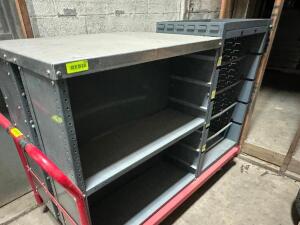 (2) METAL STORAGE SHELVES