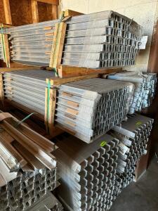 (1) PALLET OF FOOD 50" ALUMINUM SHELVING BRACKETS