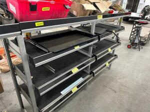 8' THREE TIER SNAP ON PARTS / TOOL RACKING.