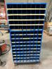 FASTENAL 112 BIN ROLL ABOUT METAL HARDWARE BIN ORGANIZER.