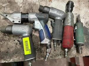 (5) ASSORTED AIR TOOLS.