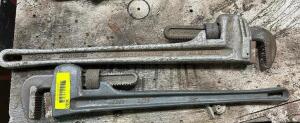 (2) HEAVY DUTY PIPE WRENCHES