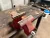 40" METAL FABRICATION TABLE W/ CHAIN TOOL AND VICE. - 2