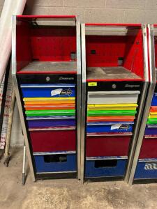 (2) SNAP-ON SEVEN DRAWER TOOL ORGANIZER CABINETS.