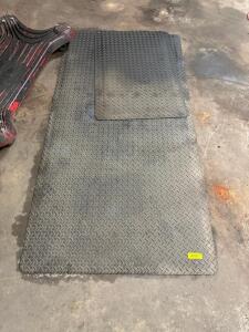 (2) ASSORTED ANTI FATIGUE RUBBER MATS.