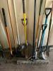 (10) ASSORTED LONG HANDLED TOOLS