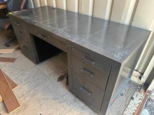 72" X 30" DESK W/ LEFT AND RIGHT DRAWERS