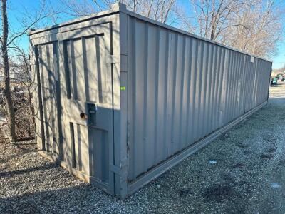 40' METAL SHIPPING CONTAINER.