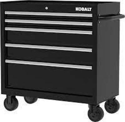 DESCRIPTION: (1) TOOL CABINET WITH WHEELSBRAND/MODEL: HARTINFORMATION: BLACKSIZE: 36" X 24.5" X 37.1",  5 DRAWERRETAIL$: $498.75 EAQTY: 1