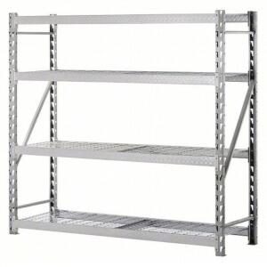 DESCRIPTION: (1) TREADPLATE WELDED RACK BRAND/MODEL: SANDUSKY #31XX05 INFORMATION: STEEL WIRE SIZE: 77 IN X 24 IN X 72 IN, 4 SHELVES RETAIL$: $494.83