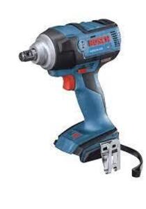 DESCRIPTION: (1) IMPACT WRENCH WITH FRICTION RING AND THRU HOLE BRAND/MODEL: BOSCH INFORMATION: BLUE SIZE: 18 V RETAIL$: $269.00 EA QTY: 1