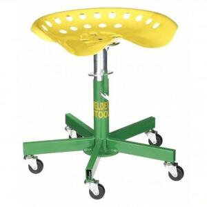 DESCRIPTION: (1) ROUND STOOL SEAT BRAND/MODEL: SUMNER #45EK85 INFORMATION: GREEN AND YELLOW SIZE: 22 IN OVERALL HT, MANUAL, 15 IN MIN TO 22 IN MAX, NO