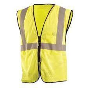 DESCRIPTION: (20) SAFETY VESTS BRAND/MODEL: OCCUNOMIX #ECO-IM INFORMATION: HI VIZ YELLOW SIZE: 5XL RETAIL$: $11.65 EA QTY: 20