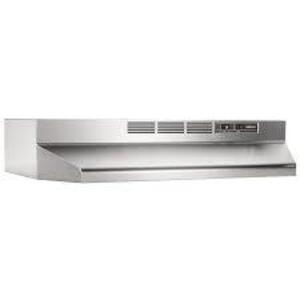 DESCRIPTION: (1) RANGE HOOD BRAND/MODEL: BROAN INFORMATION: WHITE ON WHITE SIZE: 30" RETAIL$: $109.00 EA QTY: 1