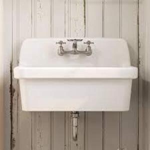 DESCRIPTION: (1) WALL MOUNTED LAUNDRY SINK WHITE BRAND/MODEL: EL MUSTEE MODEL 16 RETAIL$: $169.00 EA QTY: 1