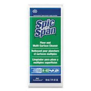 DESCRIPTION: (1) CASE OF (45) FLOOR AND MULTI-SURFACE CLEANER BRAND/MODEL: SPIC AND SPAN #80355278 SIZE: 85 ML RETAIL$: $43.74 EA QTY: 1