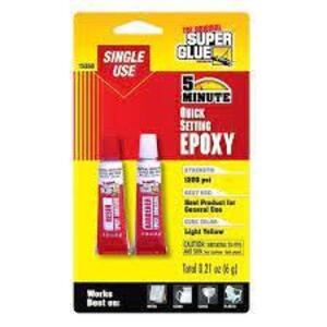 DESCRIPTION: (8) QUICK SETTING EPOXY BRAND/MODEL: SUPER GLUE SIZE: 6G RETAIL$: $16.51 EA QTY: 8