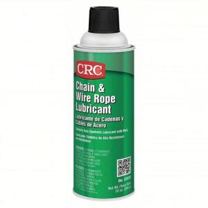 DESCRIPTION: (6) CHAIN AND WIRE ROPE LUBRICANT BRAND/MODEL: CRC #2F139 SIZE: 10 OZ RETAIL$: $26.45 EA QTY: 6